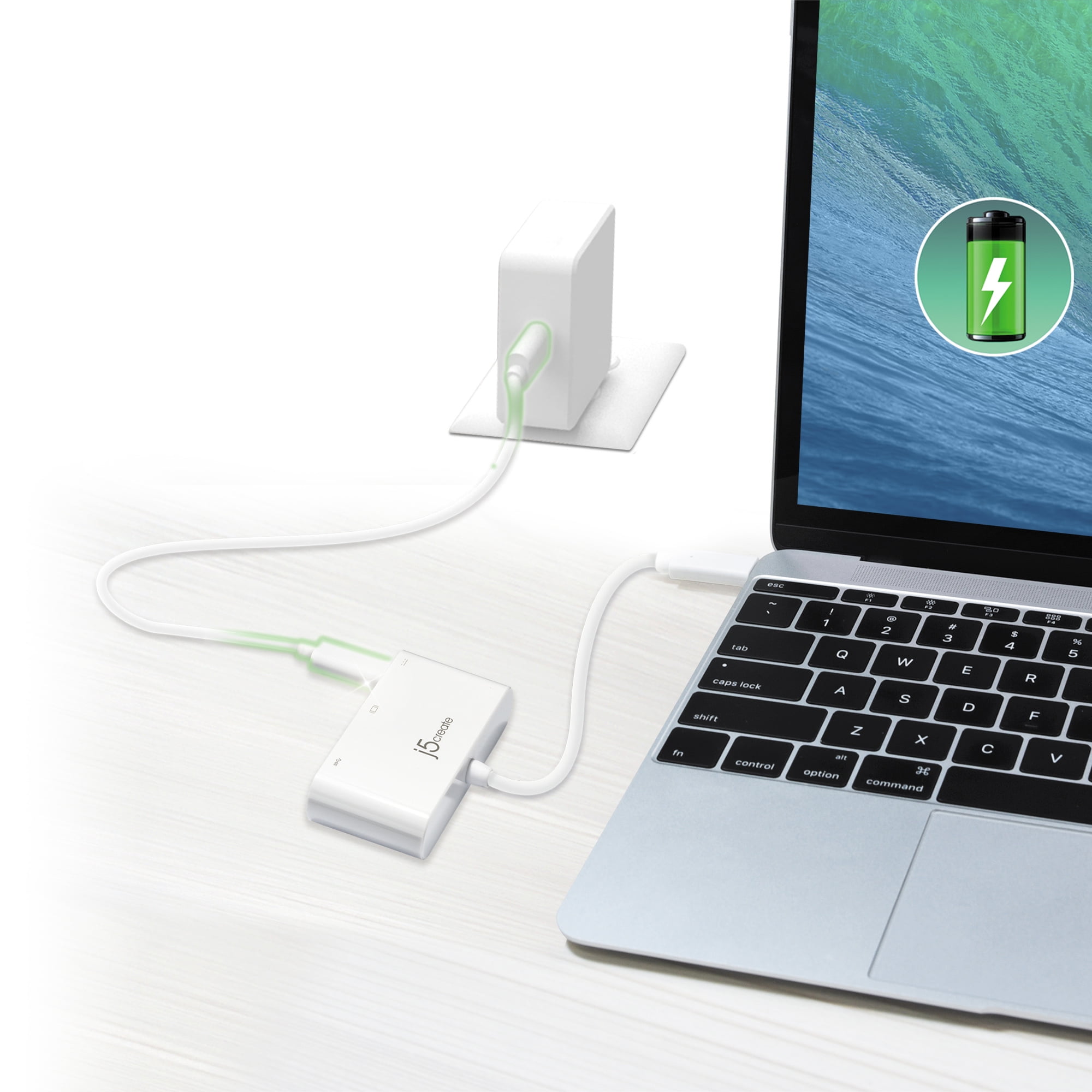 USB-C to HDMI & USB 3.0 Cable with Power Delivery