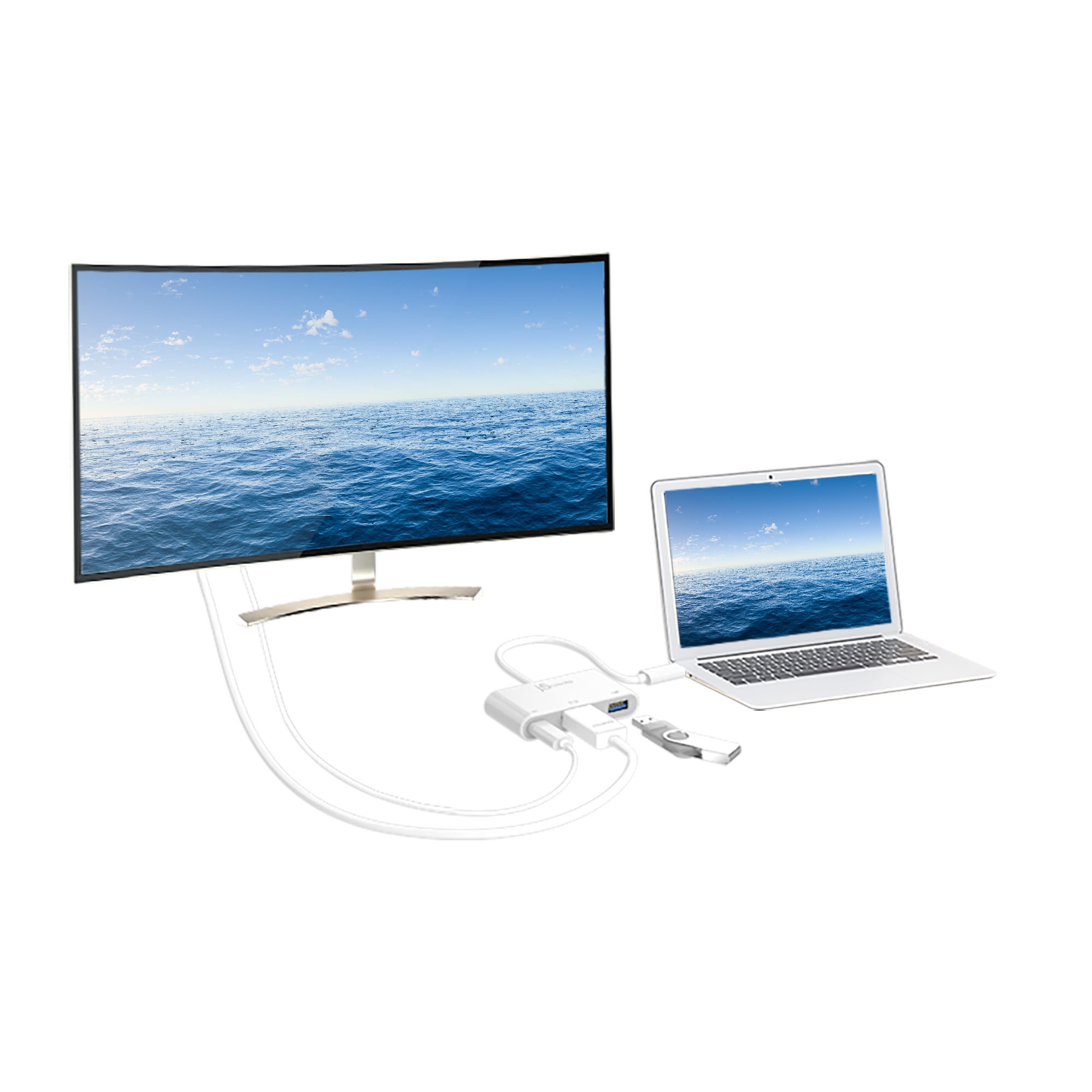 USB-C to HDMI & USB 3.0 Cable with Power Delivery