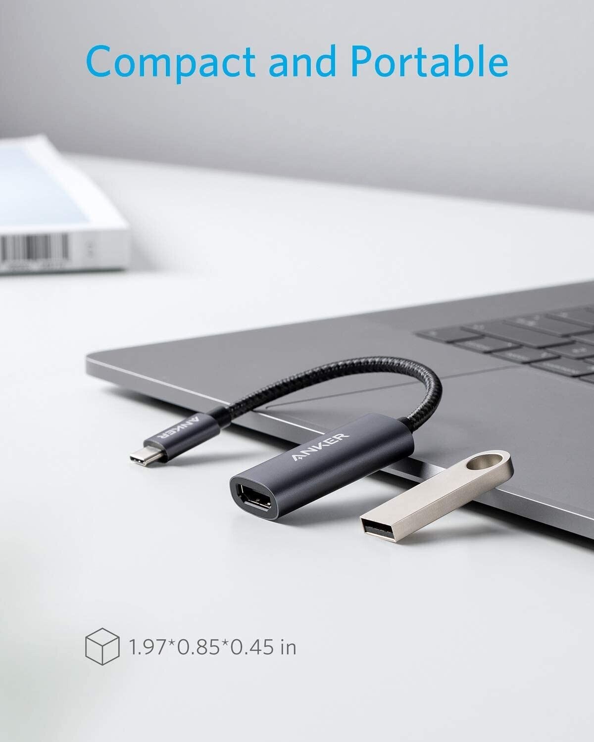 Anker Aluminum USB-C HDMI Adapter – 4K 60Hz
