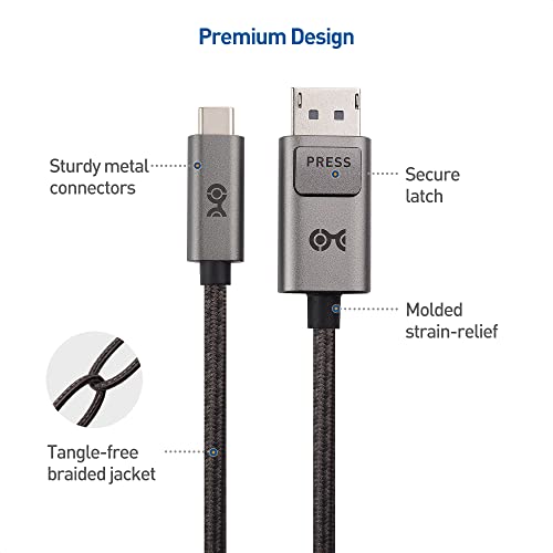 Premium Braided USB-C to DisplayPort Cable 8K