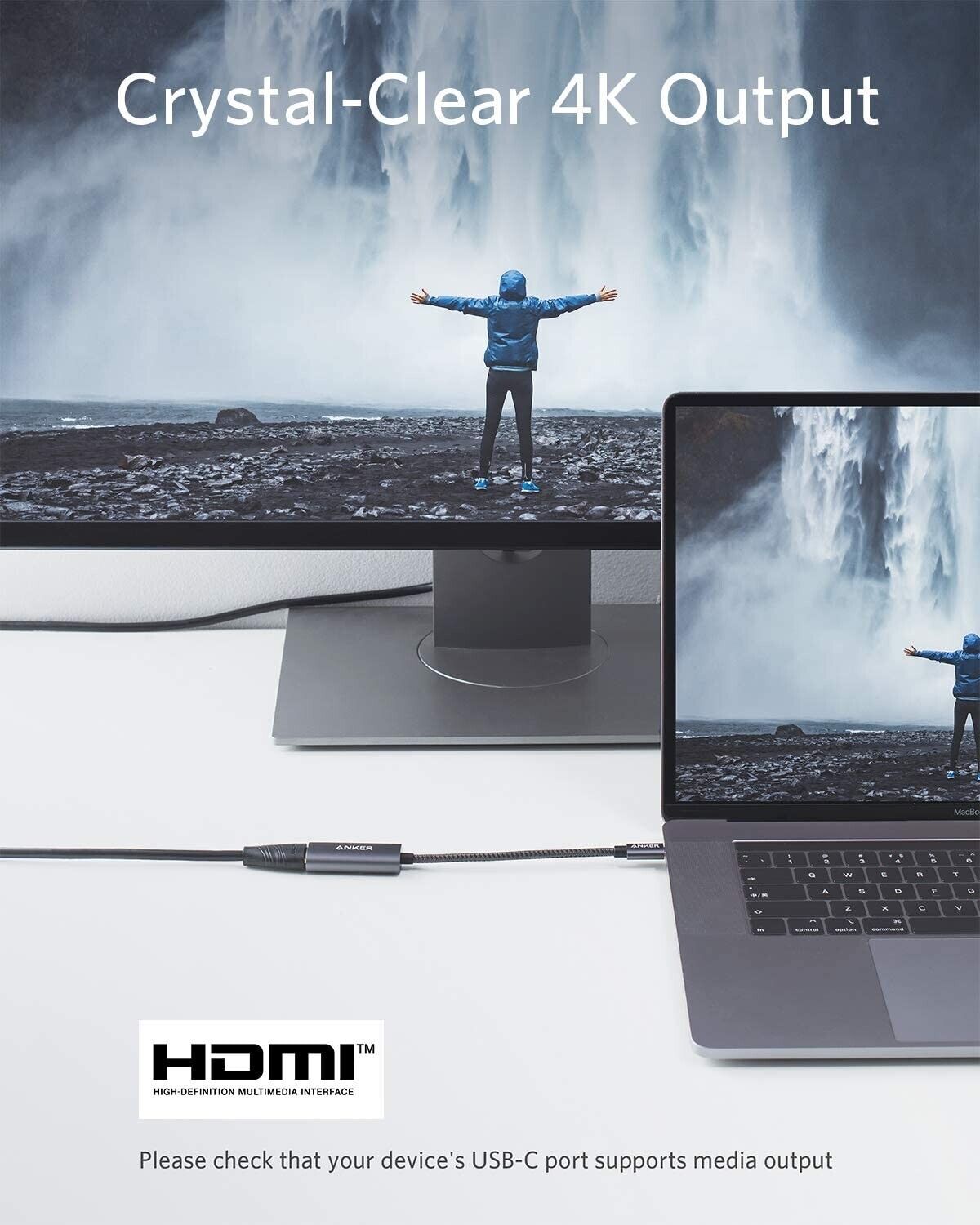Anker Aluminum USB-C HDMI Adapter – 4K 60Hz