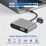4-in-1 USB-C to HDMI and VGA Adapter