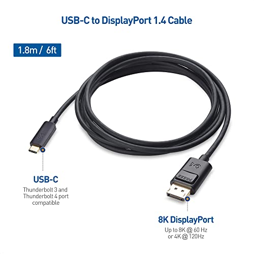 USB-C to DisplayPort 8K Cable for MacBooks/XPS