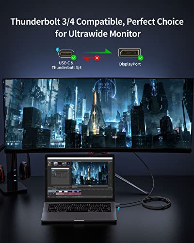 Silkland USB-C to DisplayPort Cable, 8K/4K/2K
