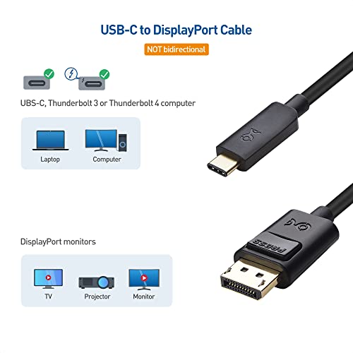 USB-C to DisplayPort 8K Cable for MacBooks/XPS