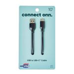 10ft USB to USB-C Cable - Black