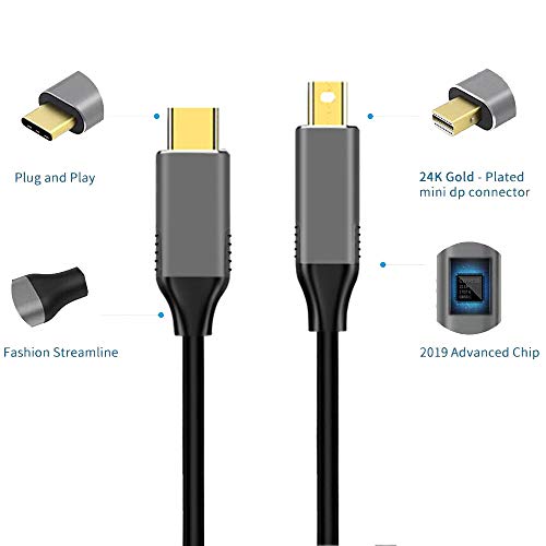YMY USB-C to Mini DisplayPort Cable 4K
