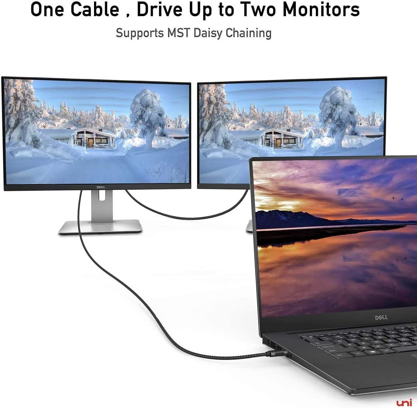 10ft USB-C to DisplayPort Cable 4K@60Hz