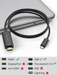 CableCreation 4K USB-C to HDMI Cable 3FT