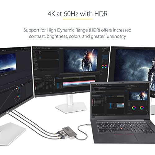 USB-C Triple DisplayPort Hub, 4K 60Hz