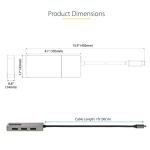 USB-C Triple DisplayPort Hub, 4K 60Hz