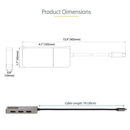 USB-C Triple DisplayPort Hub, 4K 60Hz