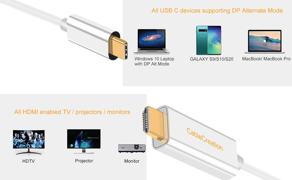 6FT USB-C to HDMI 4K Cable Adapter