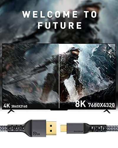 USB-C DisplayPort Cable 1.4 8K 2M Maxonar