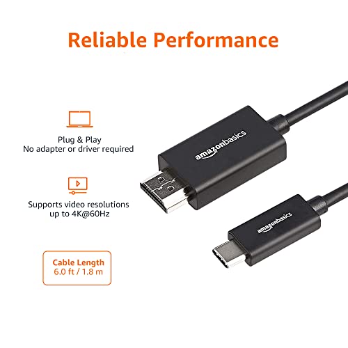 USB-C to HDMI Adapter Cable, 4K 60Hz, 180cm