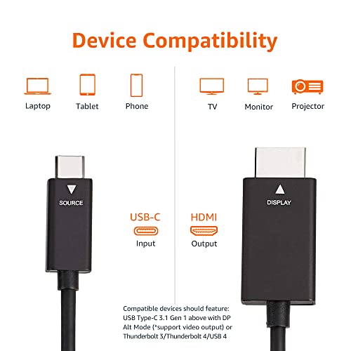 USB-C to HDMI Adapter Cable, 4K 60Hz, 180cm
