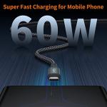 JXMOX USB-C Fast Charging Cable 2-Pack