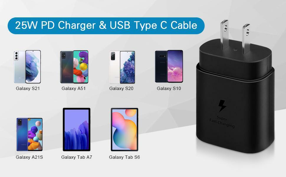 Super Fast 25W USB-C Charger + 6FT Cable