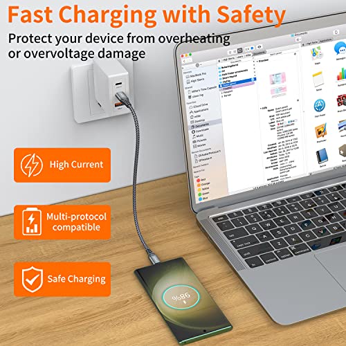 2 Pack USB-C Fast Charging Cables