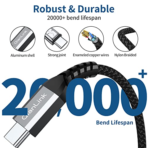 USB-C 60W Charger Cable (2-Pack 3.3ft)