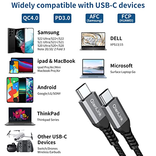 USB-C 60W Charger Cable (2-Pack 3.3ft)