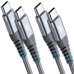 2-Pack 2M USB-C 60W Charger Cables