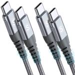 2-Pack 2M USB-C 60W Charger Cables