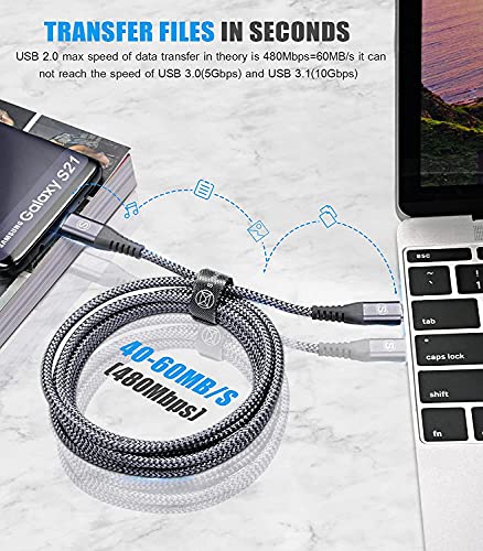USB-C 60W Charging Cable [2-Pack, 2M]