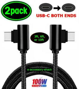 90 Degree USB-C to USB-C Fast Charging Cables