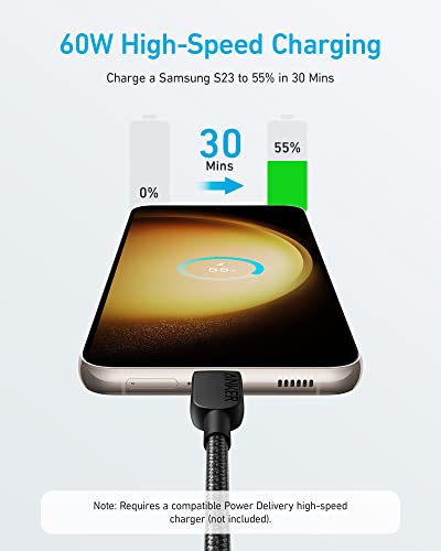 Anker 60W Fast Charge USB-C Cable (2-Pack)