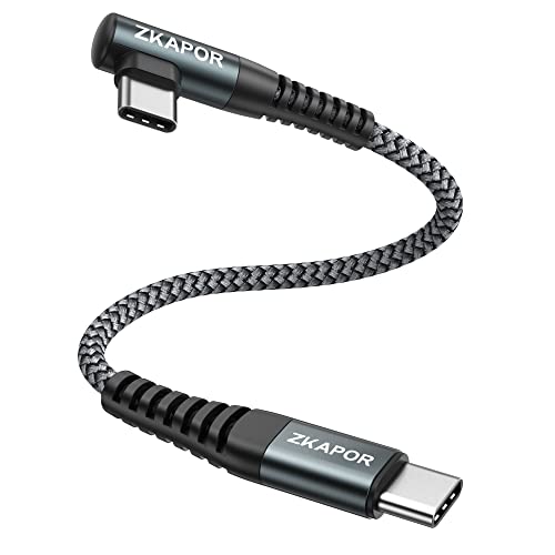Short Right-Angle USB-C Charger Cable for Samsung/Huawei/Pixel