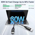 RAVIAD USB-C Fast Charging Cable 0.3M (2 Pack)