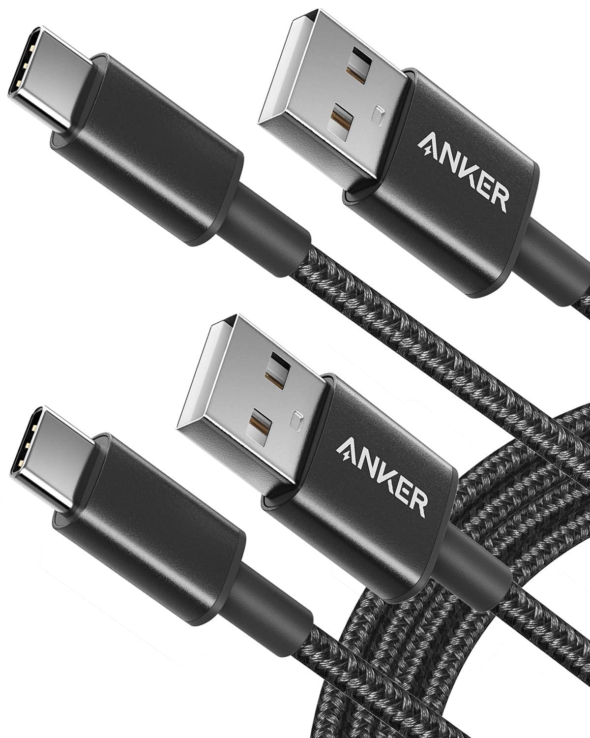 Anker USB-C Premium Nylon Cable (2pk, 6ft) - Black