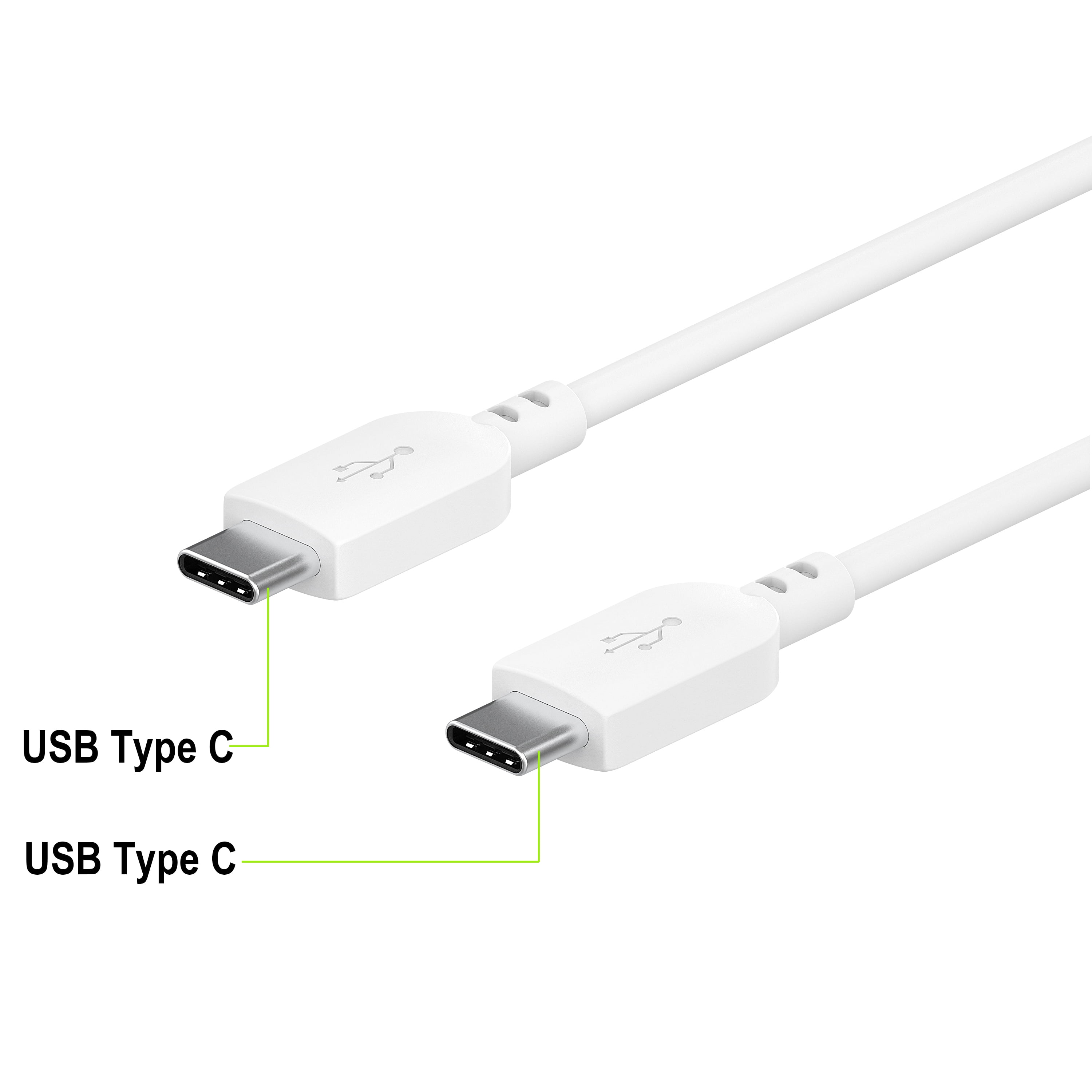 6' USB-C to USB-C Cable in White