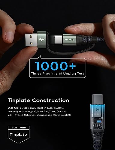 AINOPE 10FT USB-C to USB-C Charging Cable