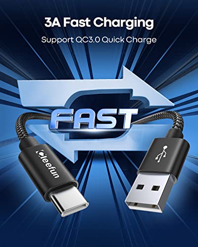 CLEEFUN 30CM USB-C Fast Charging Cables (2-Pack)