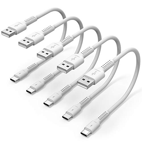 5-Pack Durable 30cm USB-C Charge Cables
