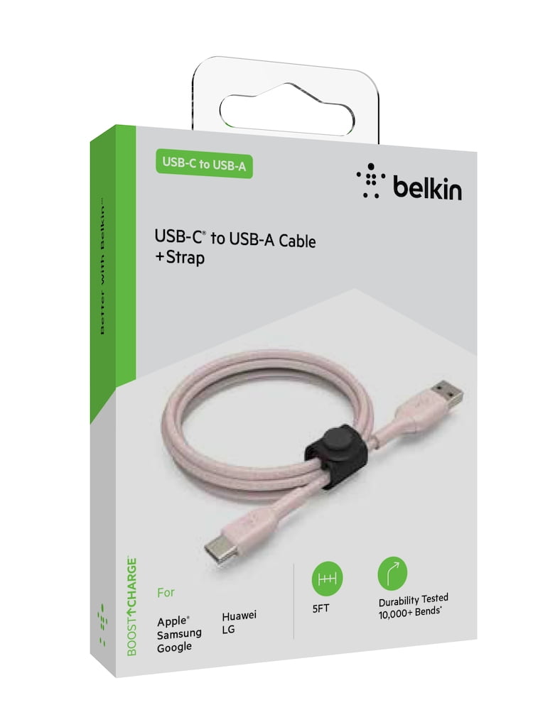 Belkin 5FT Braided USB-C Cable - Rose Gold
