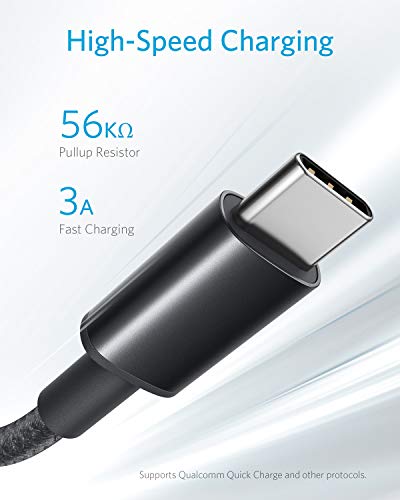 Anker 180cm Braided Nylon USB-C to USB-A Cable 2-Pack