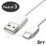 3 Pack USB-C to USB-A Fast Charge Cables