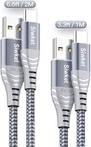 Siwket 3A Fast Charging USB-C Cable 2-Pack