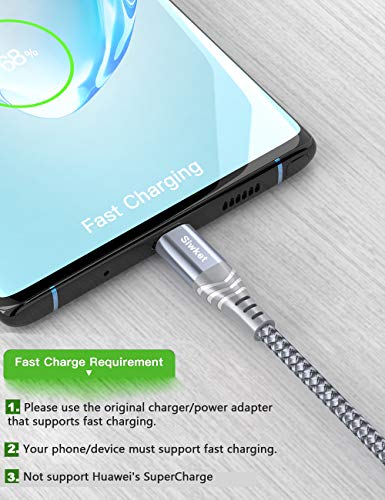 Siwket 3A Fast Charging USB-C Cable 2-Pack