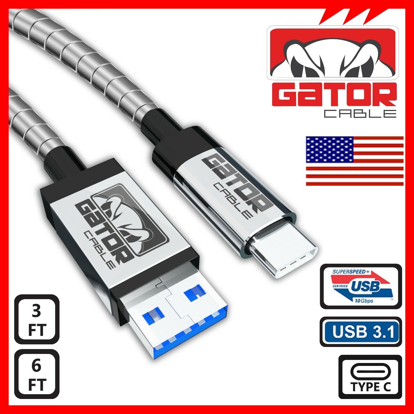 USB-C to USB-A Fast Charging Cable - Samsung