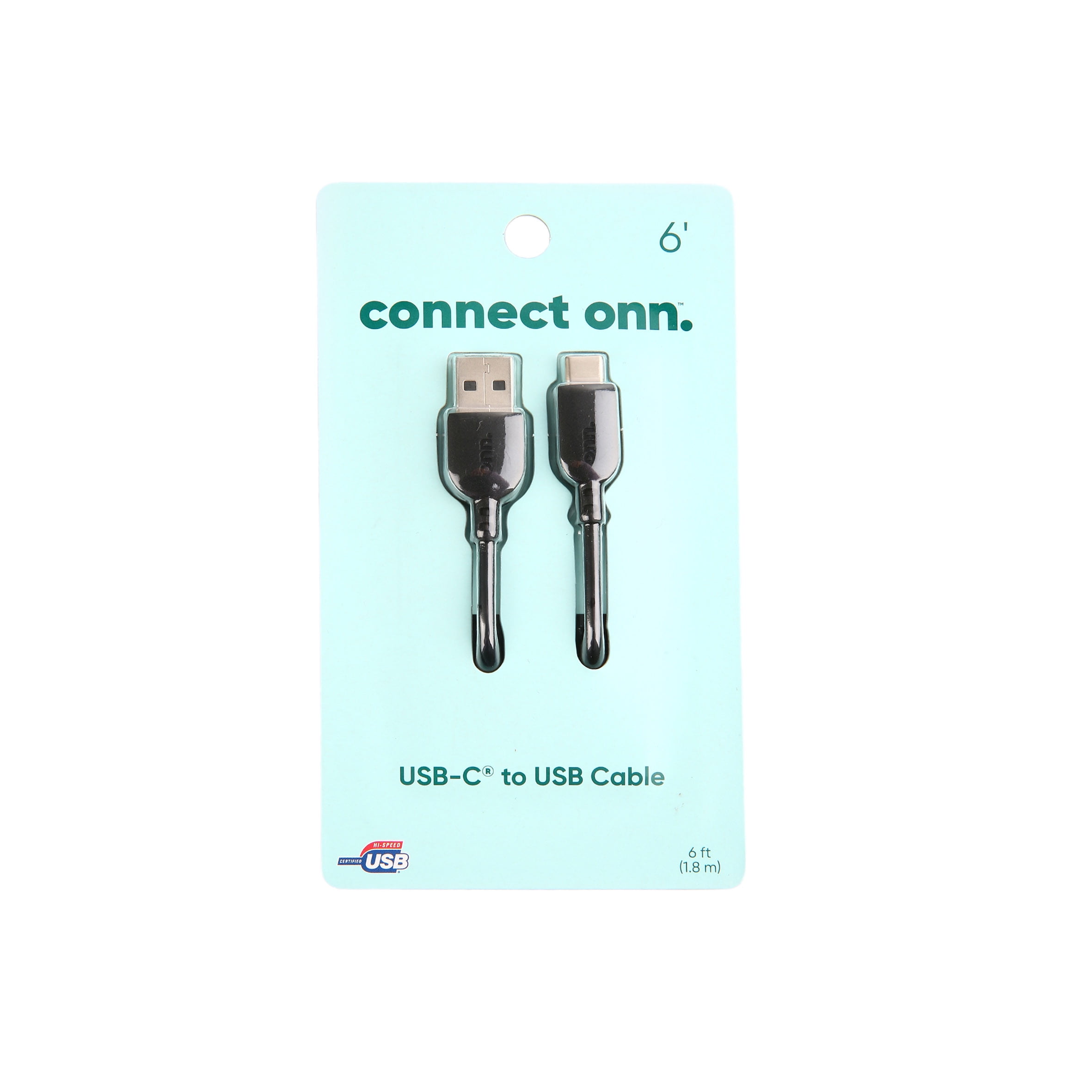 6ft USB to USB-C Cable - Black