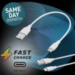 Fast USB-C to USB-A Short Charging Cable