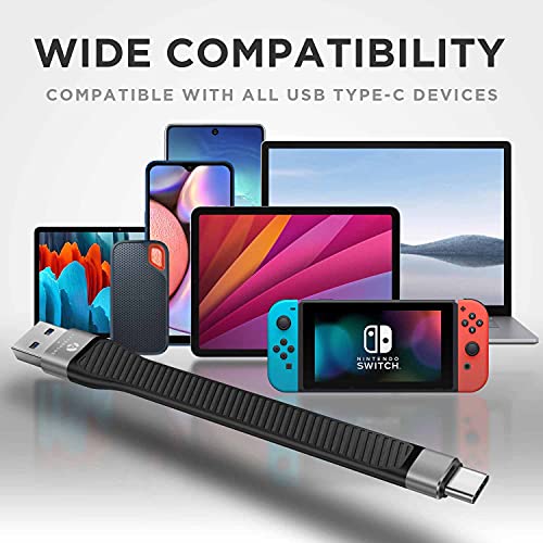 5.5" USB-C Fast Charger Cable - Black