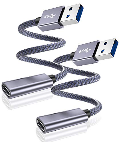 2-Pack USB-C to USB-A Adapter Cable (5Gbps)