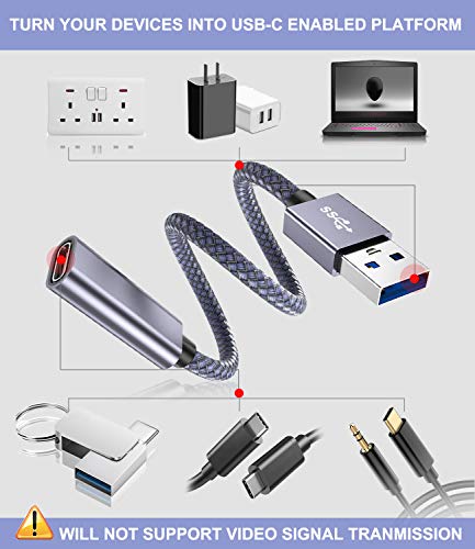 2-Pack USB-C to USB-A Adapter Cable (5Gbps)