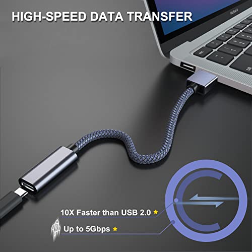 2-Pack USB-C to USB-A Adapter Cable (5Gbps)