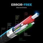 Sabrent USB-C Fast Charging Cable 3-Pack 1.8m